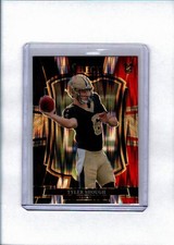 2025 Panini Select Tyler Shough #141 Premier Level Black & Red Prizm Shock RC