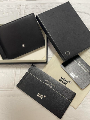 New Montblanc Meisterstück MB5525 Black Leather 6cc Wallet w