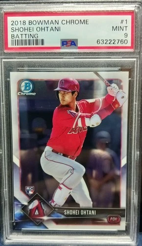 2018 Bowman Chrome #1 Shohei Ohtani RC Rookie PSA 9 Mint