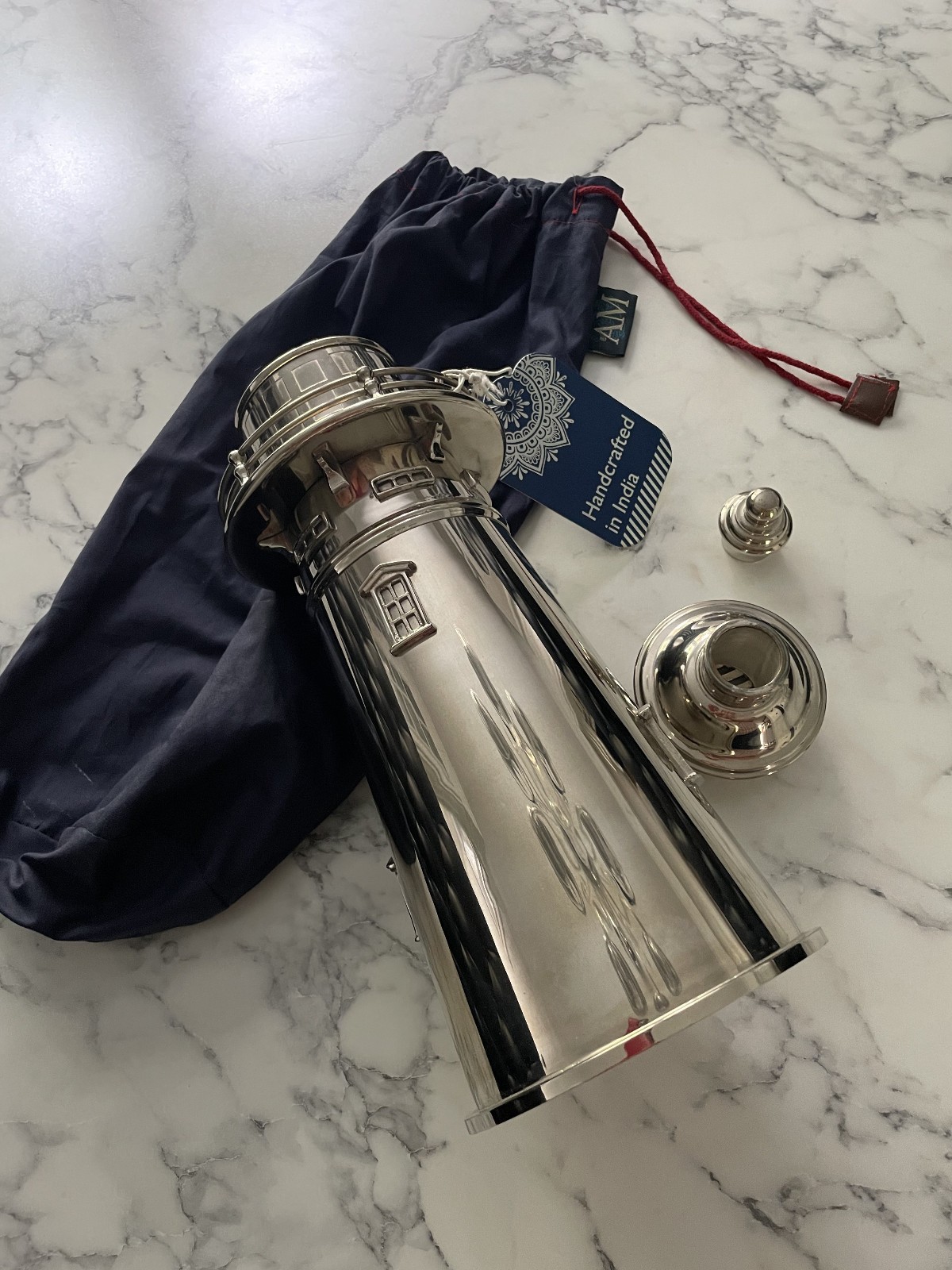 RARE VINTAGE NWT LIGHTHOUSE COCKTAIL SHAKER DECANTER DRINK MIX AUTHENTIC MODELS