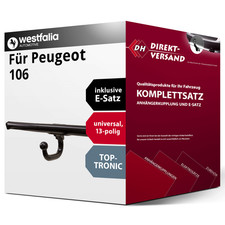 Für 106 I Typ 1A/1C (Westfalia) Anhängerkupplung starr + E-Satz 13pol universell