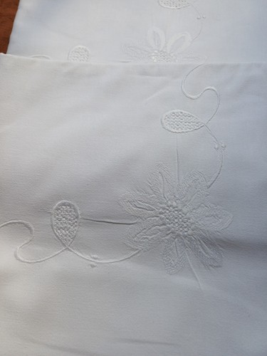 2 Überschlaglaken Vintage breiter Saum - Stickerei - Gebraucht aber Gut - Bild 1 von 10