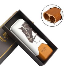 Lubinski custodia tubo sigari in pelle bianca e legno humidor 2 tubi cavallo scatola portatile
