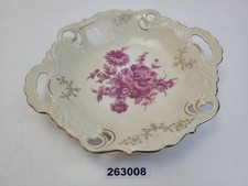Prunkteller alka Bavaria Porzellan Blumenmotiv Durchbruch Goldrand Deko #263008