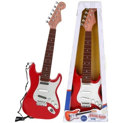 Interaktive E-Gitarre für Kinder mit Rock-Hintergrundmelodien - Rot