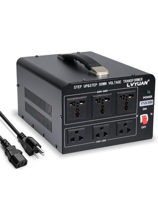 LVYUAN 3000 Watt Voltage Converter Transformer Heavy Duty Step Up/Down AC 110V/1