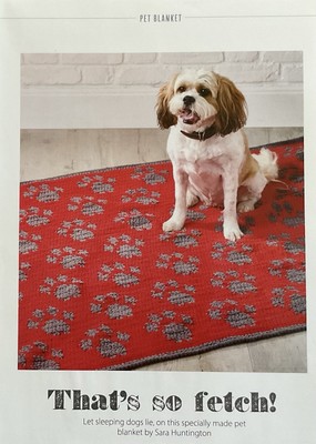 Crochet Pattern Paw Print Pet Dog Blanket UK