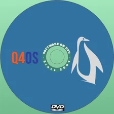Latest Q4OS Linux OS Operating System for PC on DVD