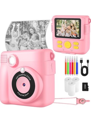 Kinder Sofortbildkamera Videorekorder 1080P LCD Mini Spielzeug Digital Kinder Cam