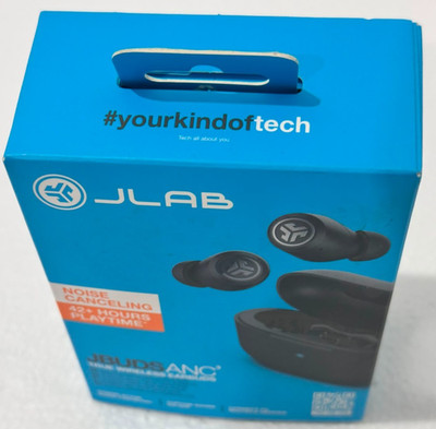 JLab JBuds ANC True Wireless Earbuds - Schwarz - Noise Cancelling, 42+ Stunden Spielzeit