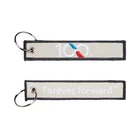 American Airlines 100 Years Forever Forward 5'' x 1'' Twill Key Chain Bag Tag