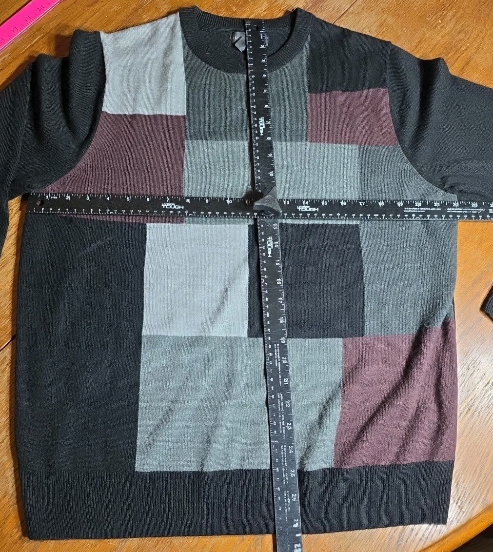 Tricots St Raphael Mens Patchwork Colorblock Pull… - image 7