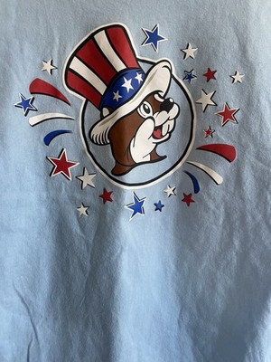Buc-ee's Light Blue T-shirt-Size Small -4th of July-Sweet Land Of Liberty Bucees