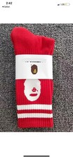 Bape Crew Socks Red