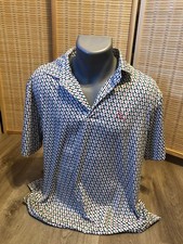 Rhoback Polo Golf Shirt Large L California State Flag and Bear CORP LOGO sleeve