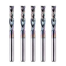 5Pcs Carbide Compression Router Bit Up&amp;Down Cut 1/8 Inch Cutting Dia for CNC Mil