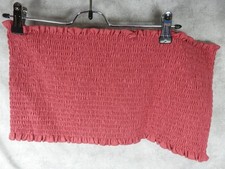 Zenana Strapless Bandeau Tube Top Bra Red Ruched