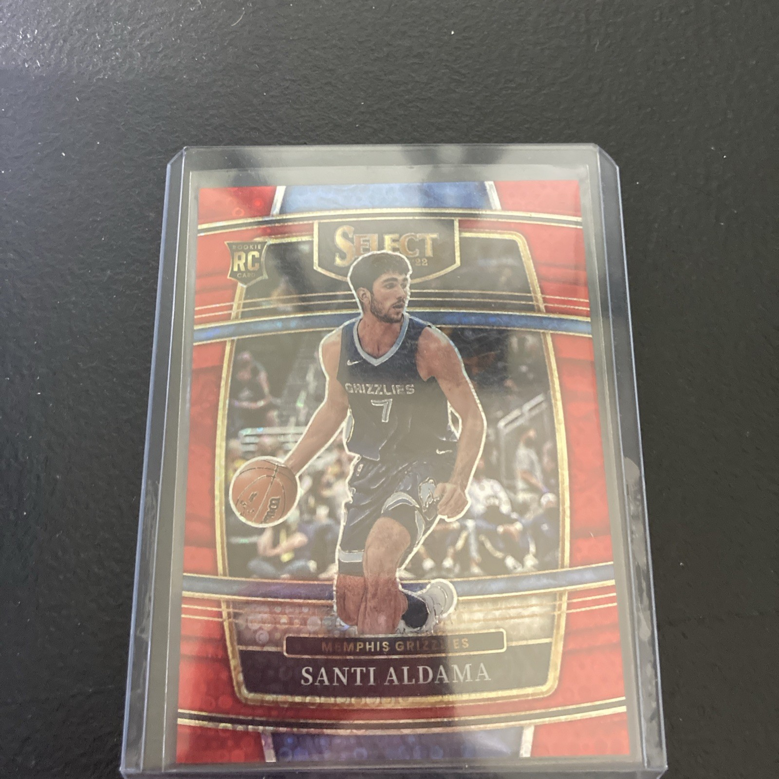 2021-22 Panini Select - Concourse Santi Aldama #64 Red Disco Prizm /49 (RC)