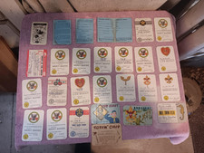 lot (27) Vintage    Boy Scouts BSA Merit Badge Cards   Order Arrow  1965-1968