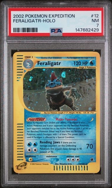 Feraligatr PSA 7 12/165 Expedition Base Set Pokemon Holo
