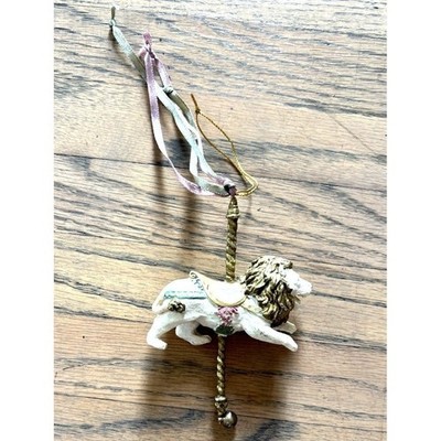 VTG Carousel Merry Go Round Lion Christmas Tree Ornament with bell