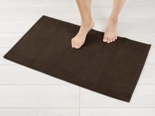 Bath Rug, 20 in 34 in 100 Cotton 20 x 34" Bath Rug Cotton Chocolate Brown