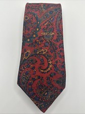 Robert Talbott Best of Class Silk Tie Red Paisley Floral 59x3.5  USA Made