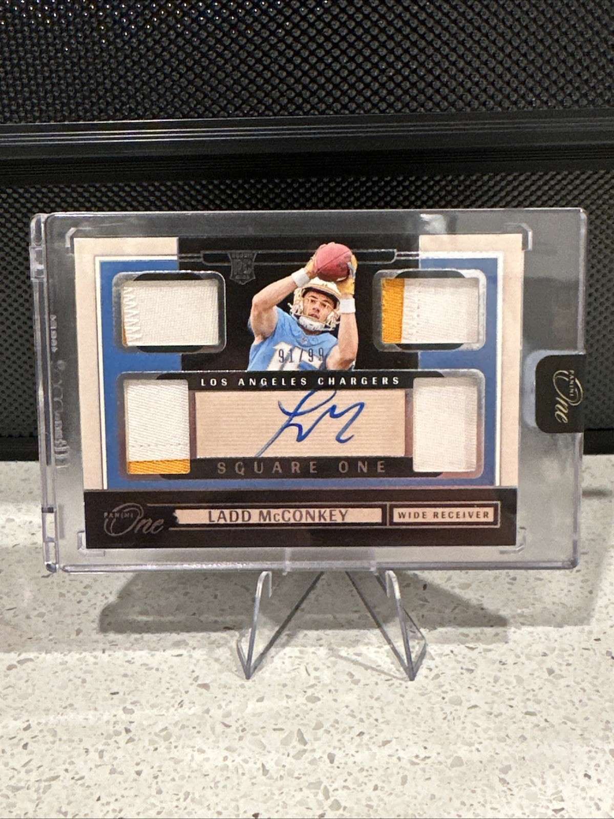 2024 Panini One Ladd McConkey Square One Autographs RPA /99 #69