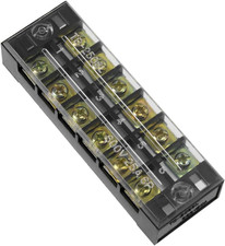 Dual Rows 6 Positions 600V 25A Wire Barrier Block Terminal Strip TB-2506