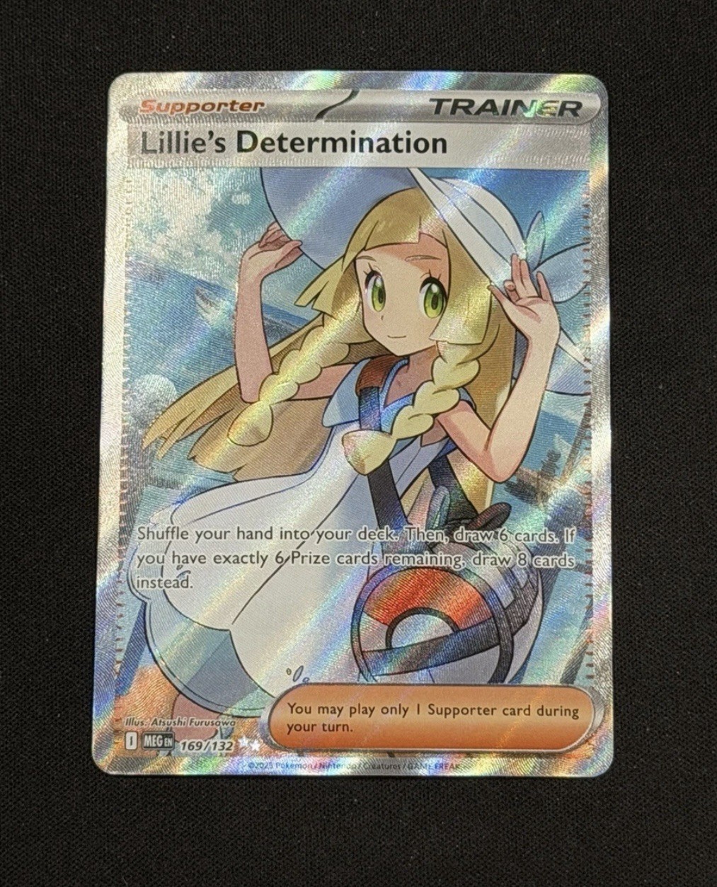 Pokemon Mega Evolution Lillie’s Determination 169/132 Full Art Trainer NM