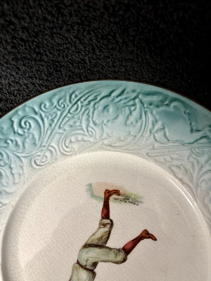 Antique HARVARD University Baseball Plate Rabbit Border 1905 F. Earl Christy - Image 2 of 4