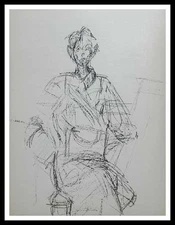 Alberto GIACOMETTI: Nude Seated IV, Lithograph 1961