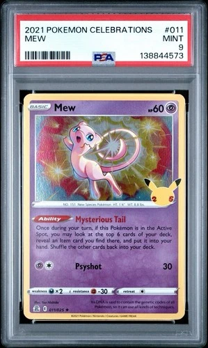 2021 POKEMON CELEBRATIONS #011 MEW 011/025 MINT PSA 9 STAMP HOLO 25TH CLASSIC
