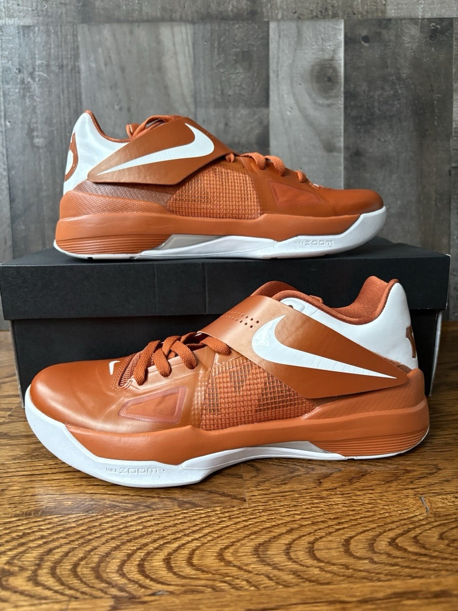 Nike KD 4 Texas Longhorns Basketball Shoes Size 7.5 Men's Texas PE