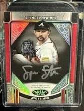 2024 Tier One Spencer Strider Advanced Stats Stars Autographs Holo Silver Foil