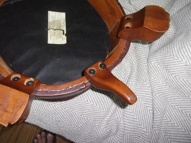 Табурет для ног Zeckos Elegant Turtle оттоманка / ретро - Изображение 3 из 4