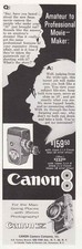 1957 Canon Movie Camera: Amateur to Professional Movie Vintage Print Ad