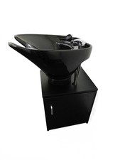 Ceramic Salon Shampoo Bowl Extra Deep and Wide Titling Sink with Cabinet