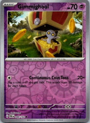 Pokemon TCG Gimmighoul S&V Paradox Rift 088/182 Reverse Holo Comon Card NM-M