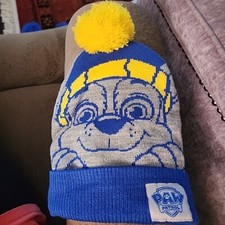 Paw Patrol Nickelodeon Unisex Kids Beanie Hat Toboggan One Sz Blue Gray Yellow