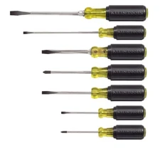 Klein Tools 85076 Screwdriver Set, Slotted and Phillips, 7-Piece