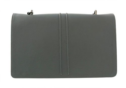 Pierre Cardin Grey Leather Medium Structured Shoulder Bag - Picture 4 of 4