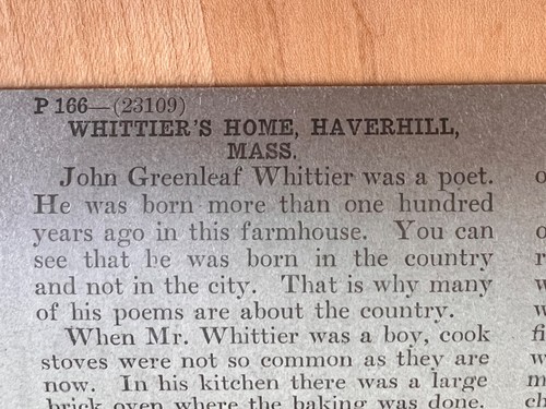 KEYSTONE VIEW COMPANY ESTEREOCARD OF POET WHITTIER'S HOME HAVERHILL - Imagen 3 de 3