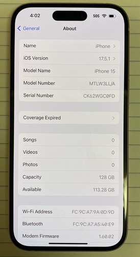 Apple MTLW3LL/A 128GB pink Iphone 15, ATT network locked. - Photo 3 sur 6