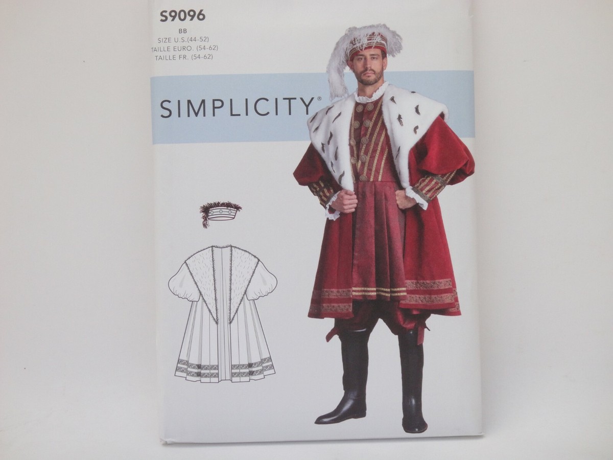 Simplicity 9096 Renaissance Tudor Henry VIII Coat Hat Costume