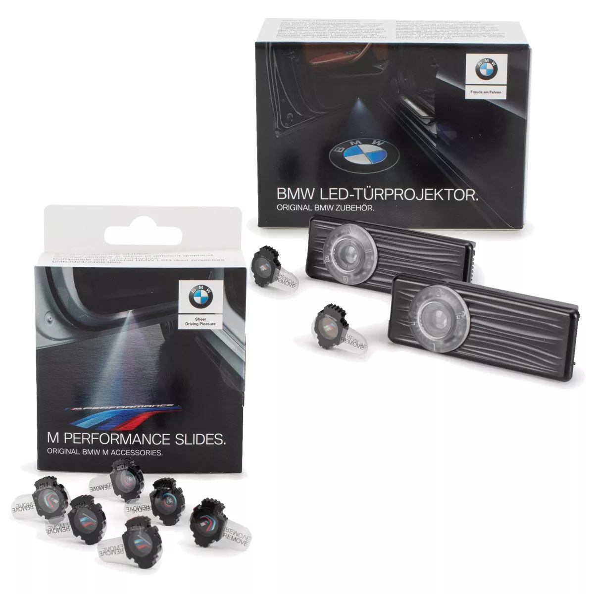 ORIGINAL BMW LED Türprojektoren + Dias neues Design 63312468386 + 
