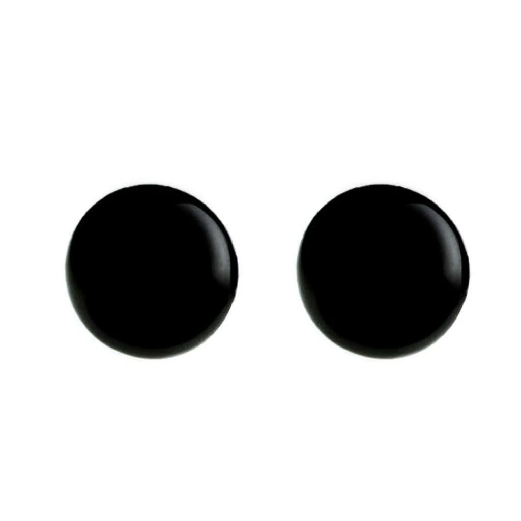 Solid black best sale earrings