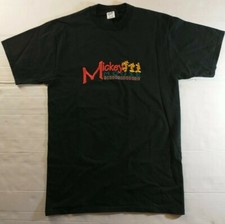 Vintage 1990s Mickey Mouse Disney T-shirt Velva Sheen Made In USA Black Large