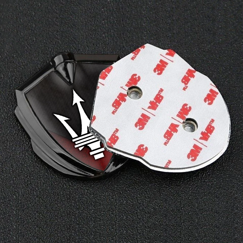 Emblema Maserati | Logotipo insignia lateral | Calcomanía guardabarros de metal de primera calidad Foto 2 de 4