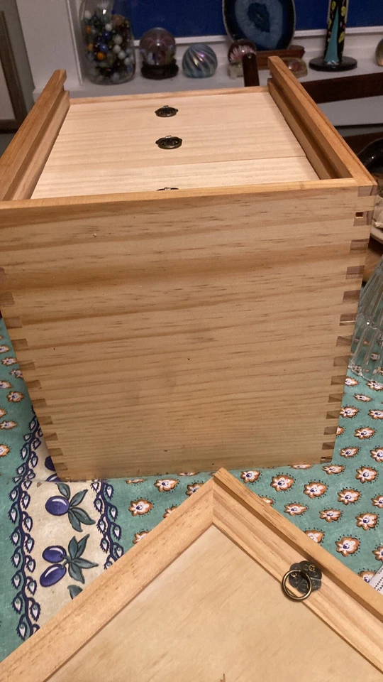 Portable Craft/Jewelry Wood Storage Box 3 Drawersn75 slots, Ready To Personalize - Image 4 of 4